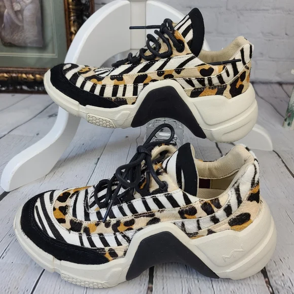 MARK NASON Leopard and Zebra Print Sneaker - Picture 2 of 8